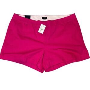 NWT J.Crew 4” Chino Shorts Size 16 Tulip Pink Cotton Mid-Rise Classic